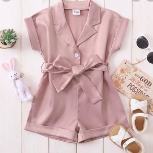 Silk jumpsuit for baby girl